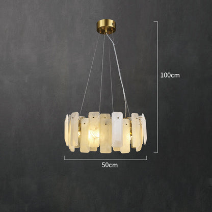 Minu Marble Round Chandelier