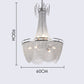 Candleholder Aluminum Chain Chandelier for Living Room