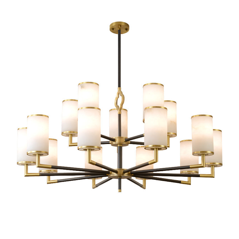 Multilayer Marble Round Chandelier For Dining Room