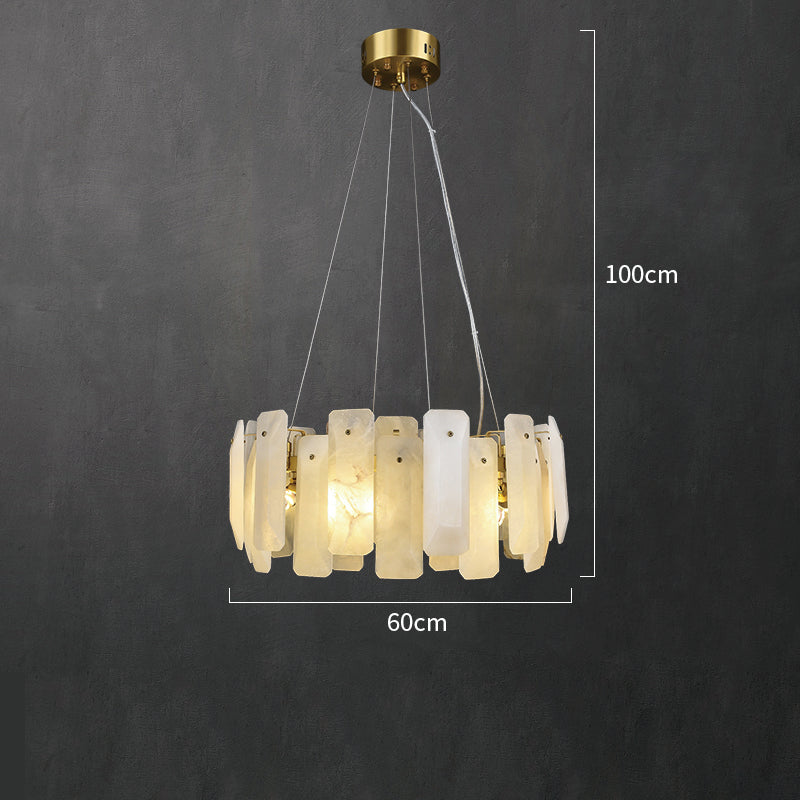 Minu Marble Round Chandelier