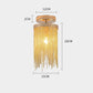 Modern Aluminum Chain Tassel Round Pendant Ceiling Light