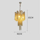 Cadena Aluminum Chain Tassel Chandelier Height 26"