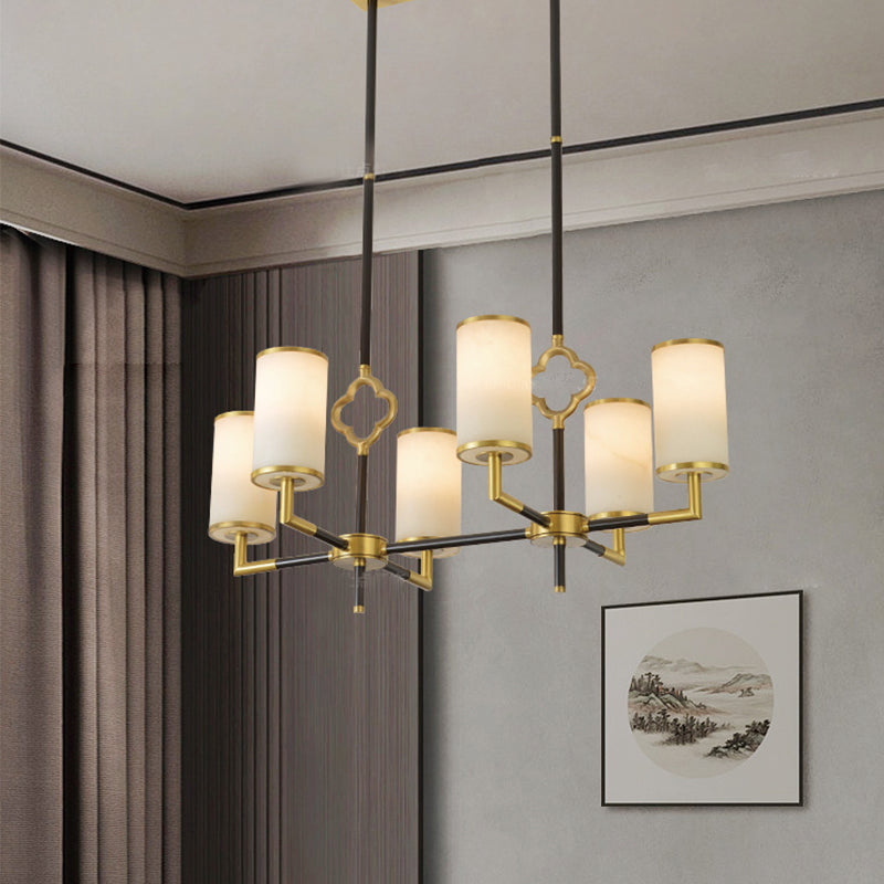 Multilayer Marble Round Chandelier For Dining Room