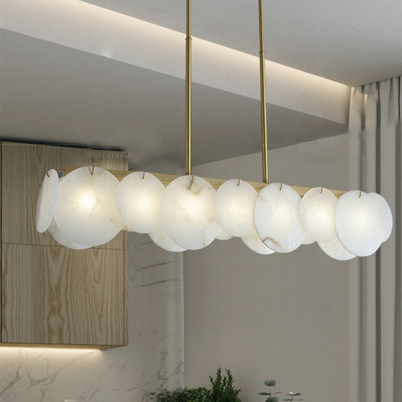 Modern Marble Linear Chandelier
