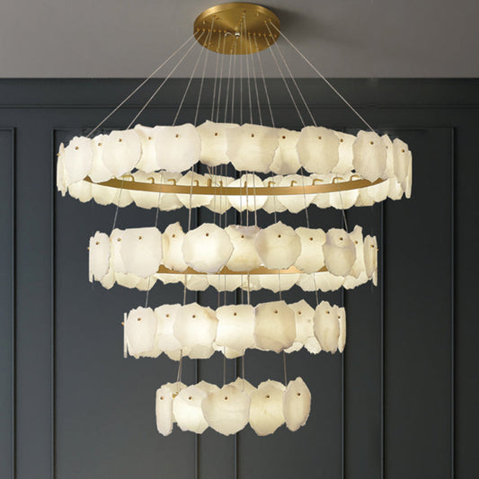 Nikeol Multi-Tier Alabaster Round Chandelier