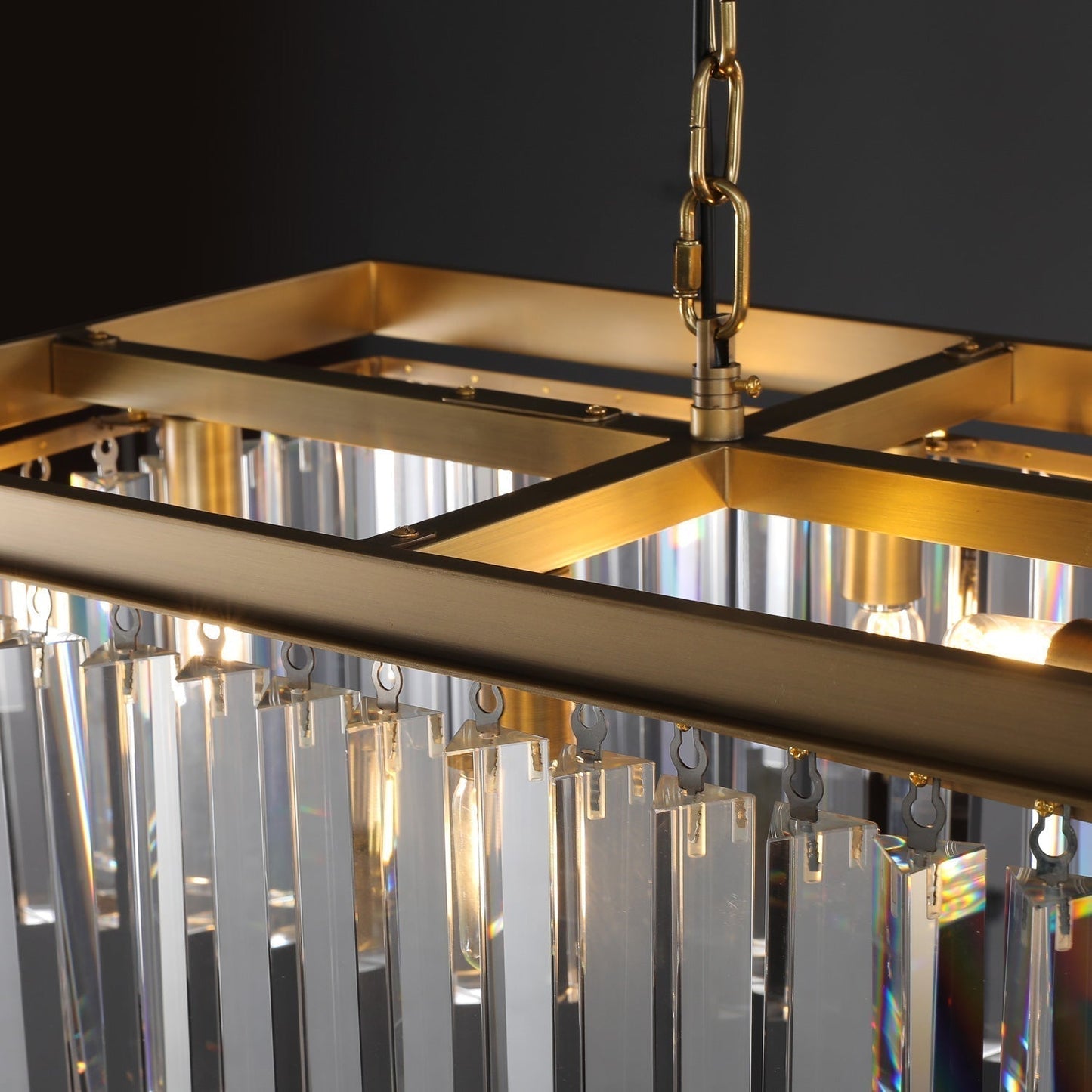 Rhys Rectangular Chandelier 59", 8-lights