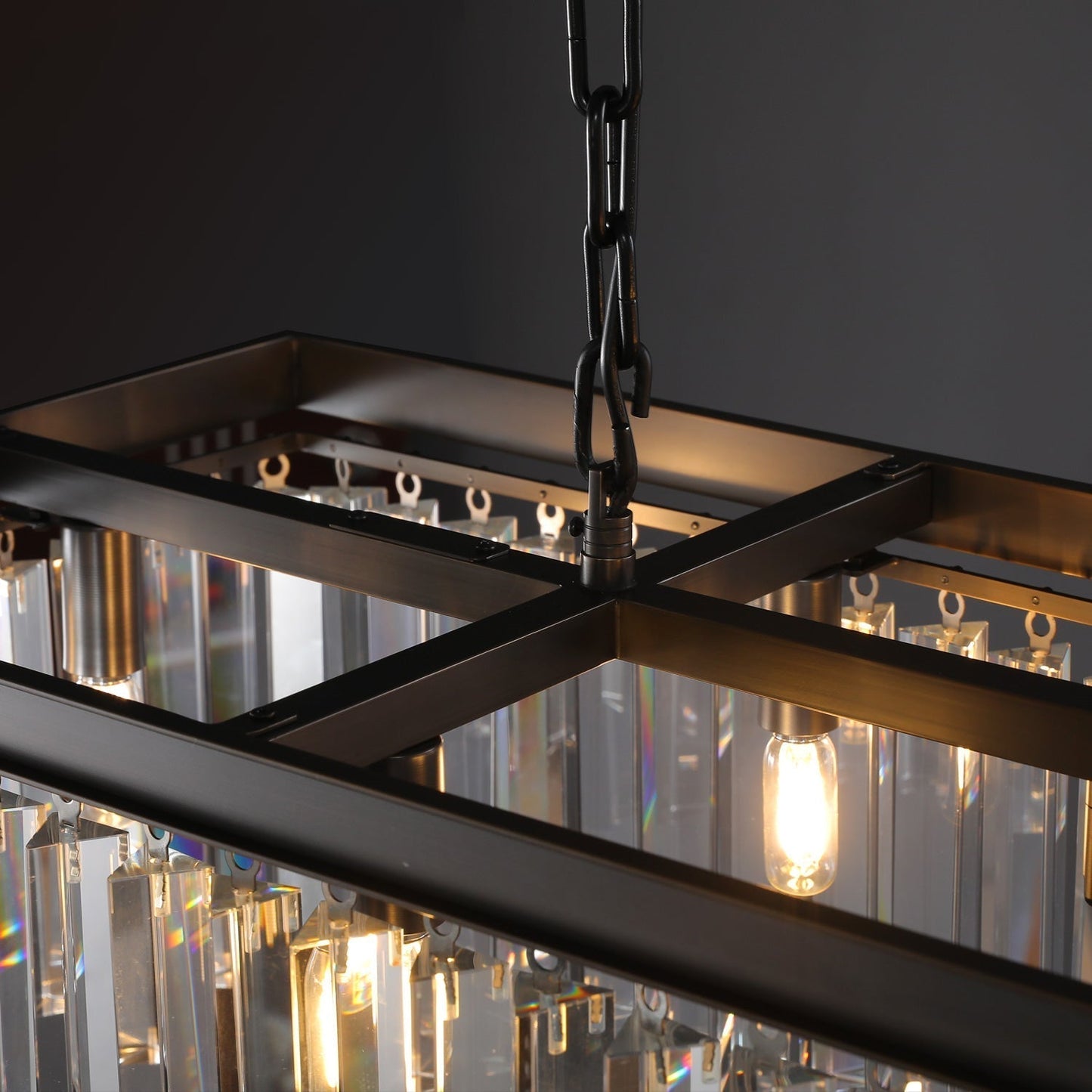 Rhys Rectangular Chandelier 49", 8-lights