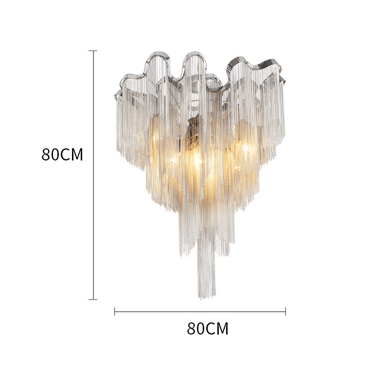 Cascading Tassel Aluminum Chain Ceiling lighting