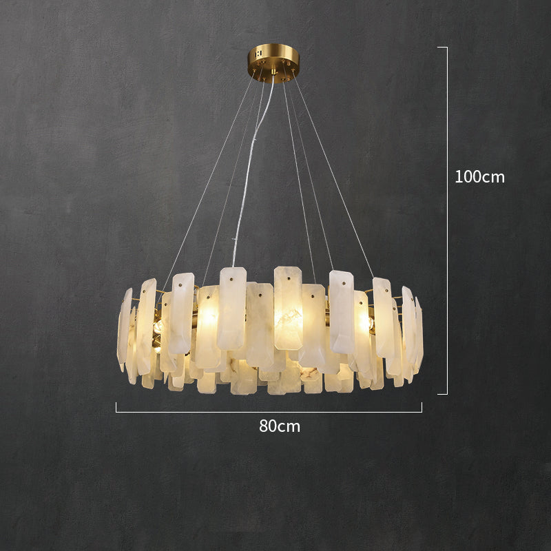 Minu Marble Round Chandelier