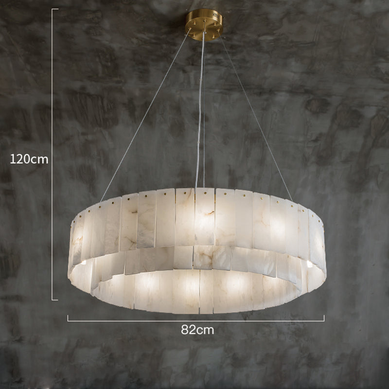 Aire Alabaster 2-Tier Round Chandelier