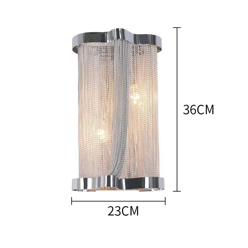 Classical Cylindrical Chain Tassel Wall Sconce