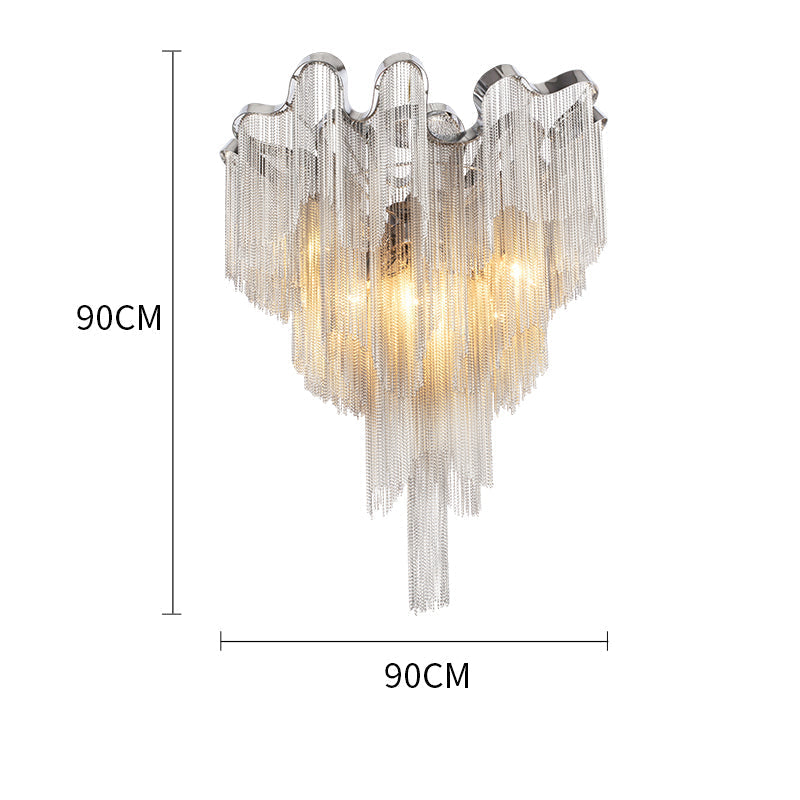 Cascading Tassel Aluminum Chain Ceiling lighting
