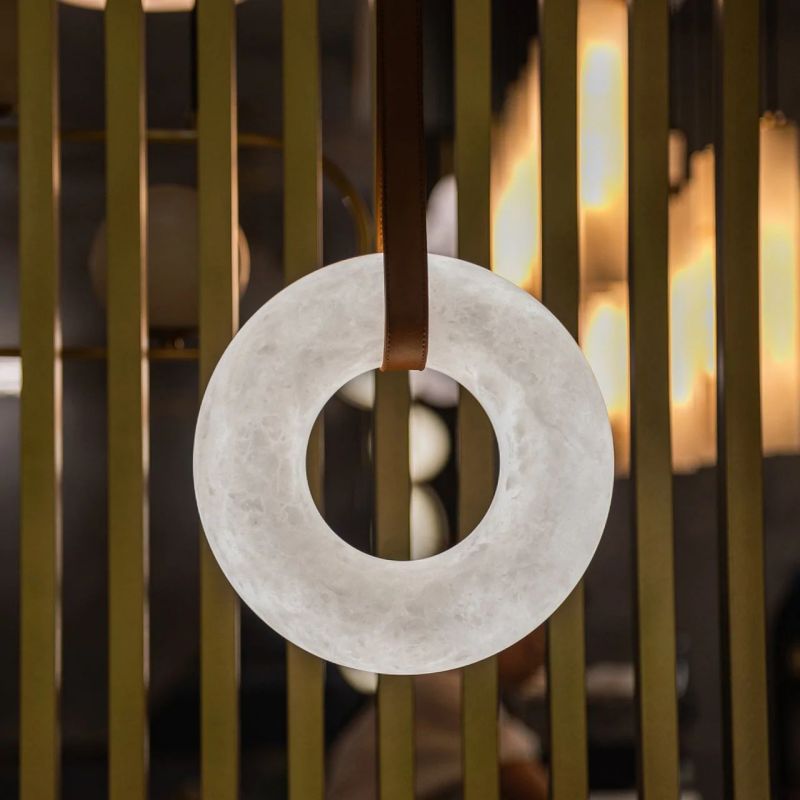 Alabaster Halo Pendant Light