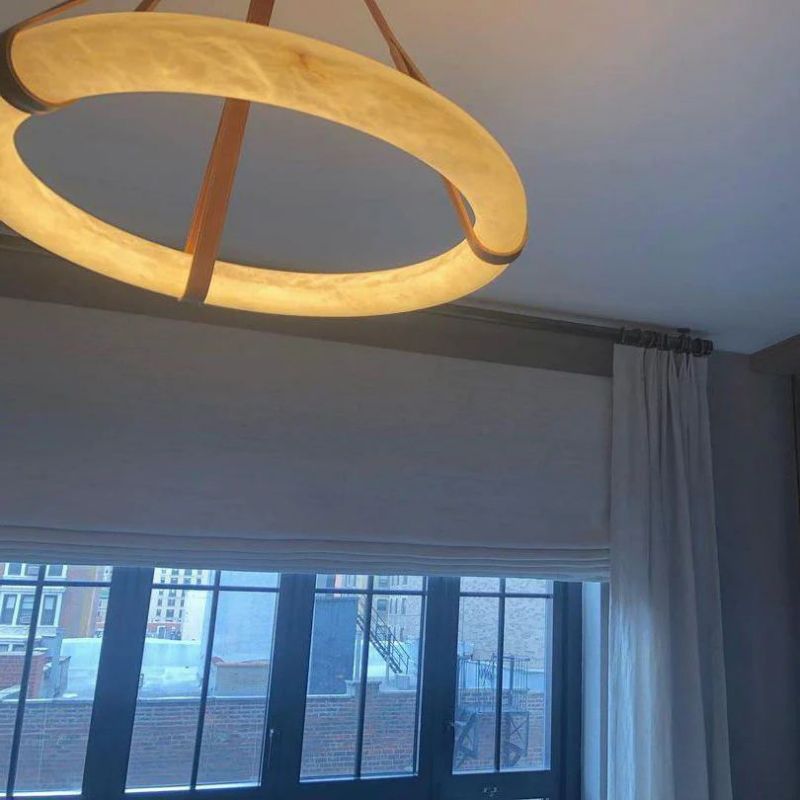 Alabaster Halo Pendant Light