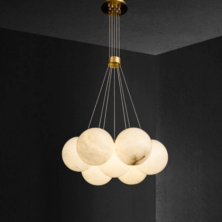 Gold Alabaster Chandelier
