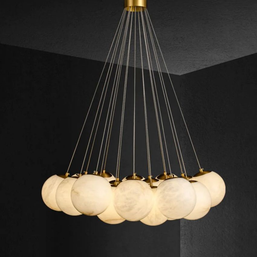 Gold Alabaster Chandelier