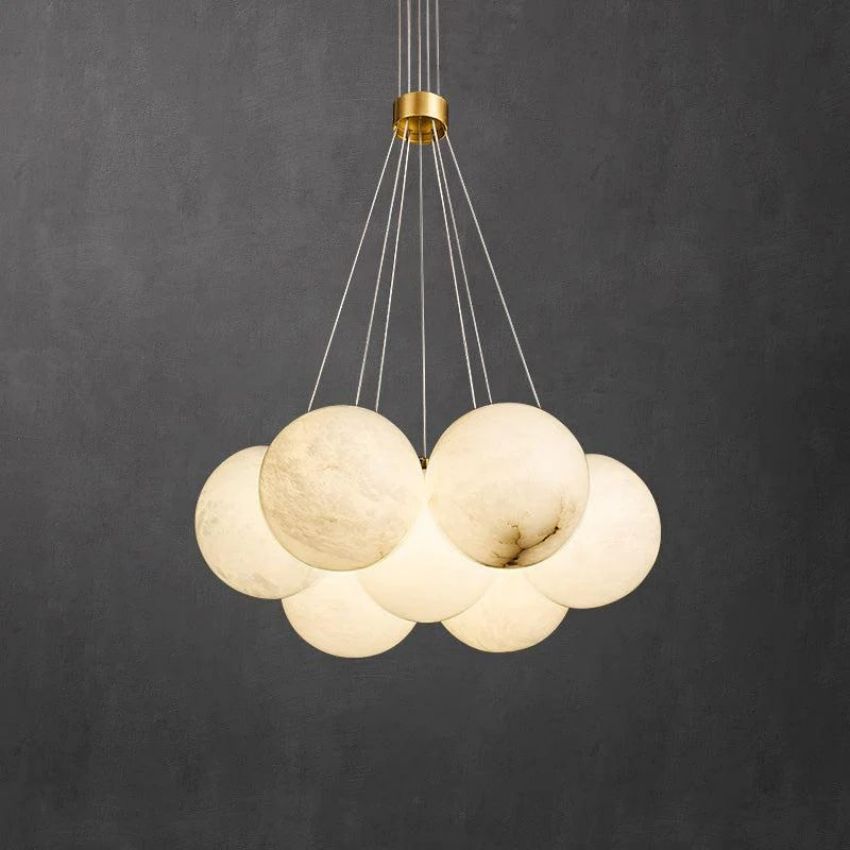 Gold Alabaster Chandelier