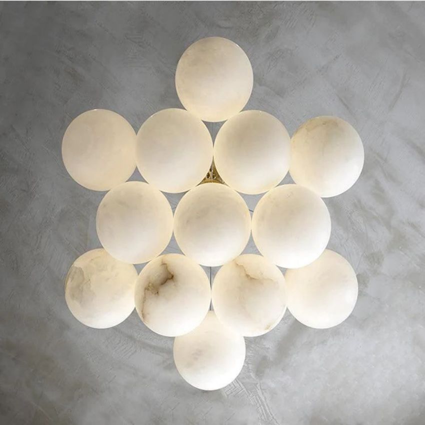 Gold Alabaster Chandelier