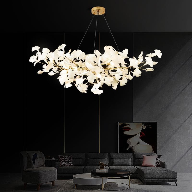 Ceramic Branch Chandelier Gold