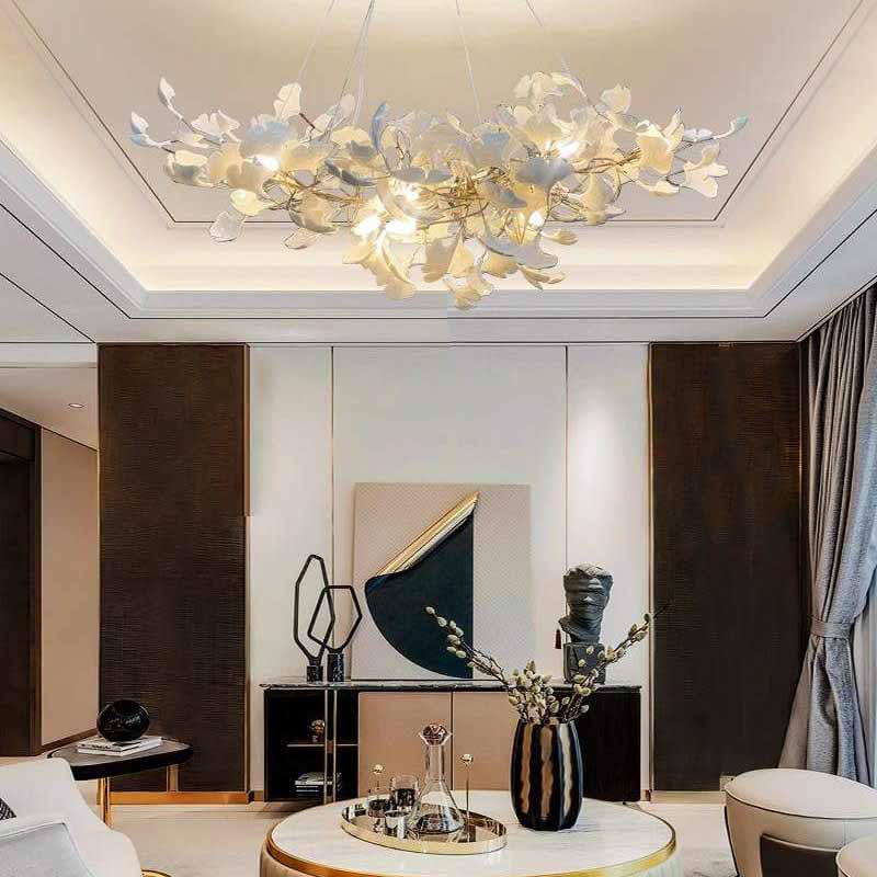 Ceramic Branch Chandelier Gold