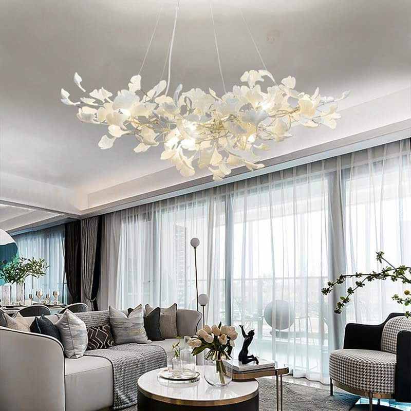Ceramic Branch Chandelier Gold
