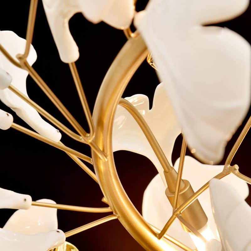 Ceramic Branch Chandelier Gold