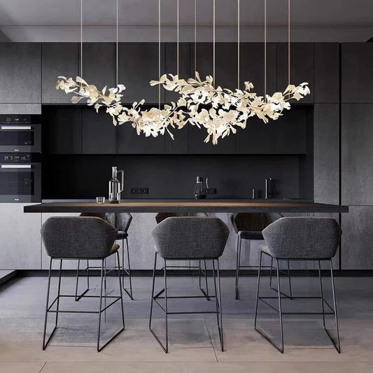 Ceramic Branch Chandelier Gold