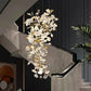 Ceramic Branch Chandelier Gold
