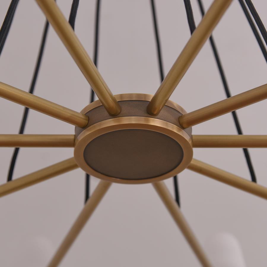 White Ceramics Round Chandelier 10-Lights