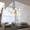White Ceramics 2-Tier Round Chandelier 15-Lights