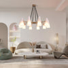 White Ceramics Round Chandelier 10-Lights
