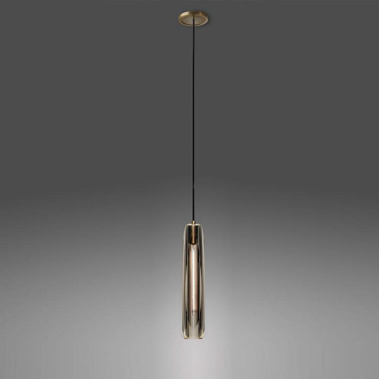 Smoke Crystal Shade Pendant Light