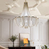 Wave Aluminum Chain Round Chandelier