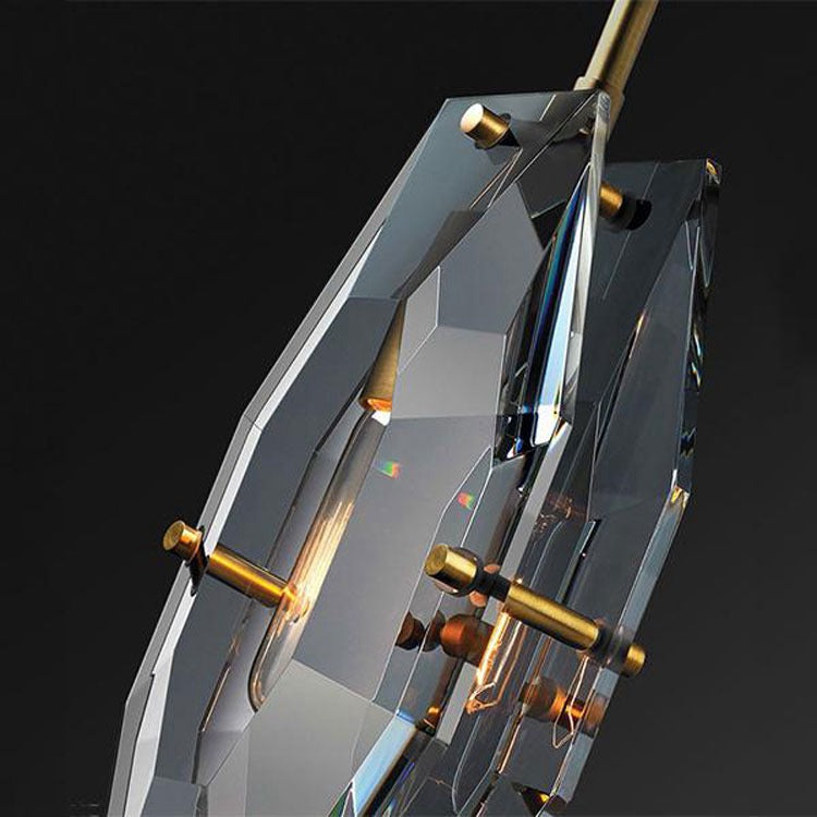 Caroline Faceted Smoke Crystal Pendant Light