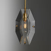 Caroline Faceted Smoke Crystal Pendant Light
