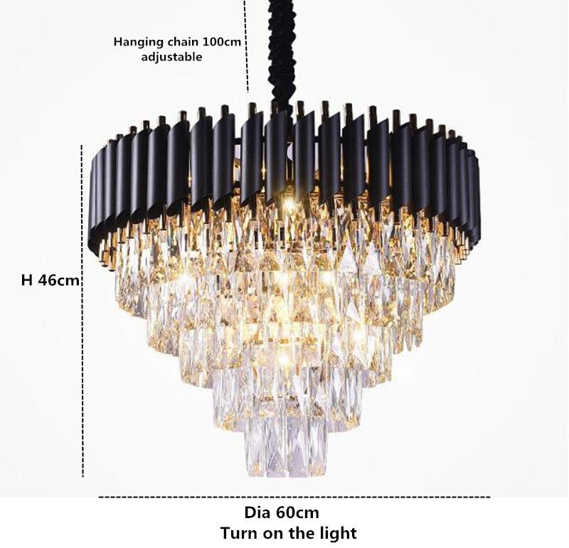 Aheila Conical Crystal Chandelier