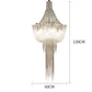 Metal Framework Aluminum Chain Tassel Chandelier For Living Room
