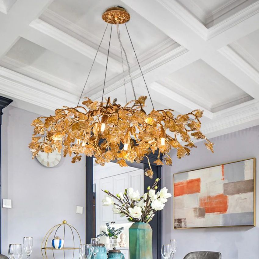 Leaf Round Chandelier