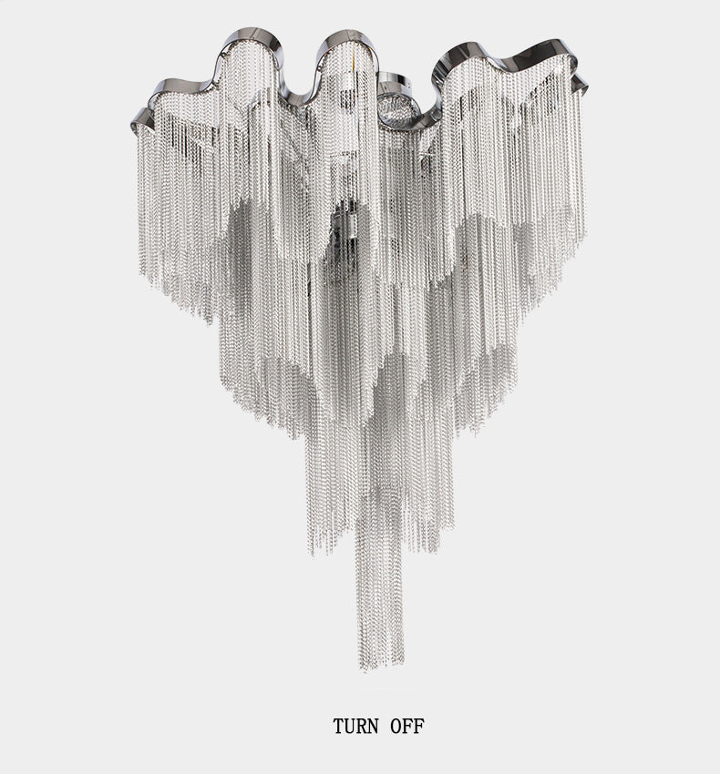 Cascading Tassel Aluminum Chain Ceiling lighting