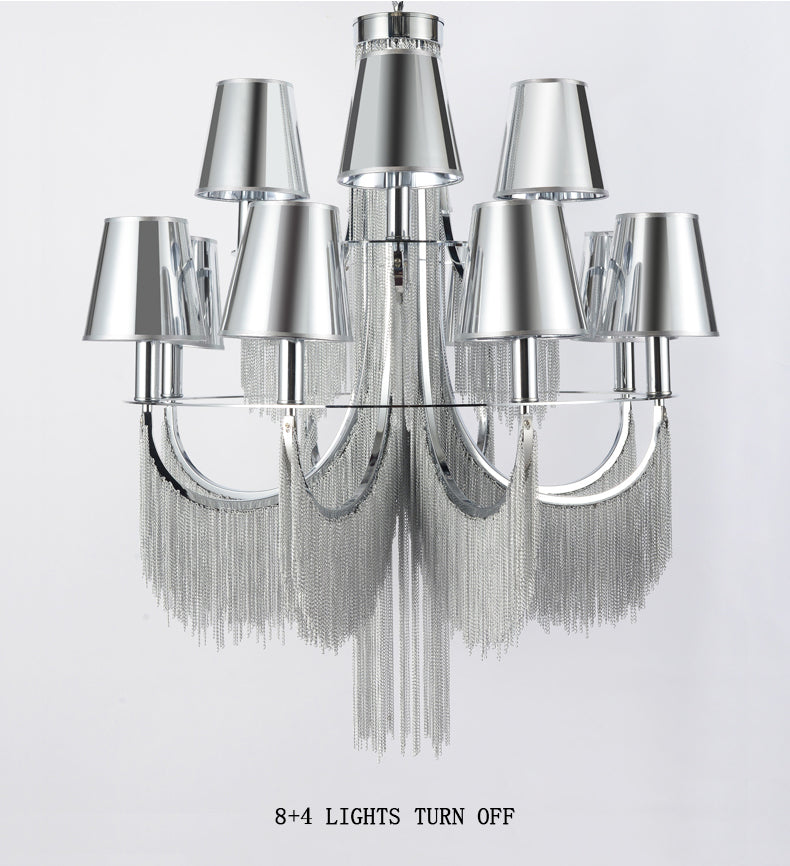Aluminum Chain Tassel Chandelier 6/8 Lights