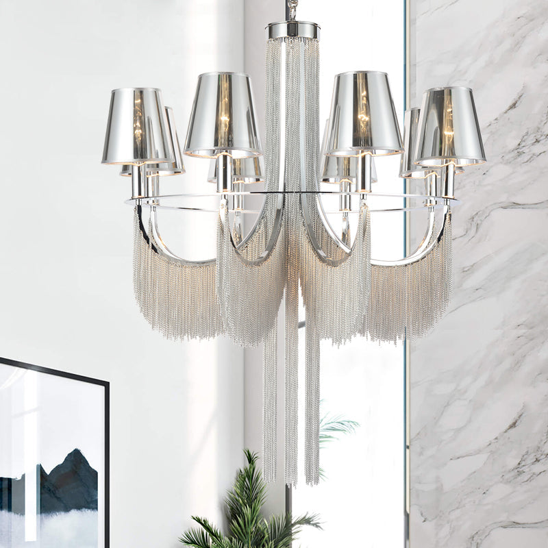Aluminum Chain Tassel Chandelier 6/8 Lights