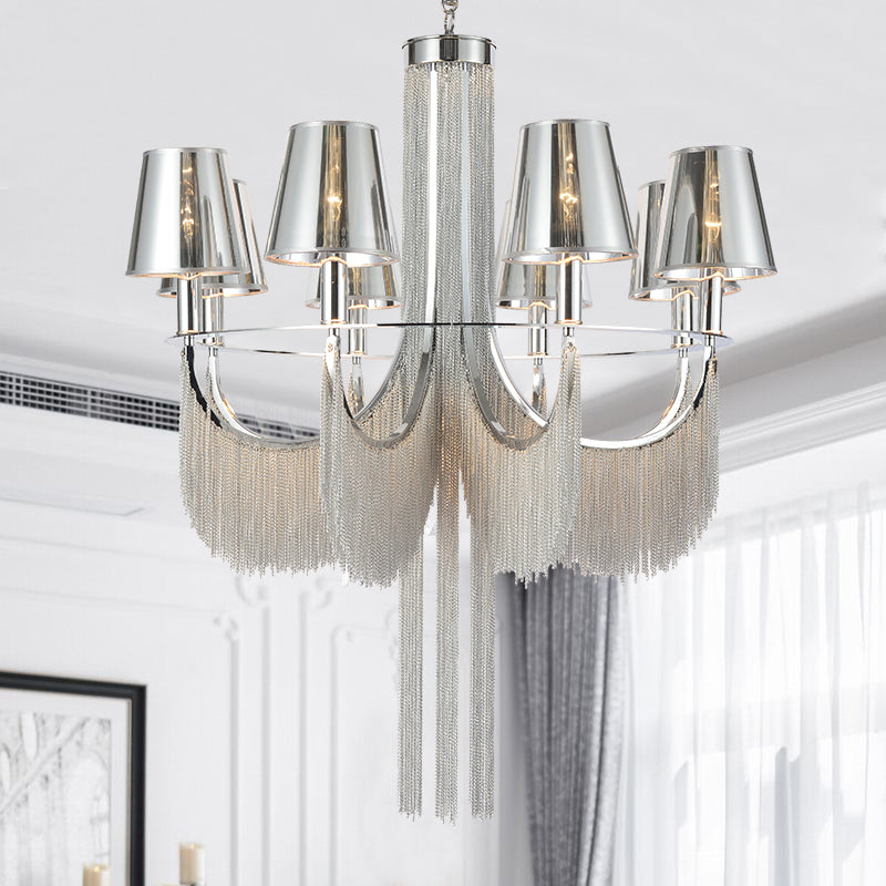 Aluminum Chain Tassel Chandelier 6/8 Lights