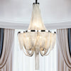 Long-Tail Aluminum Chain Tassel Round Chandelier