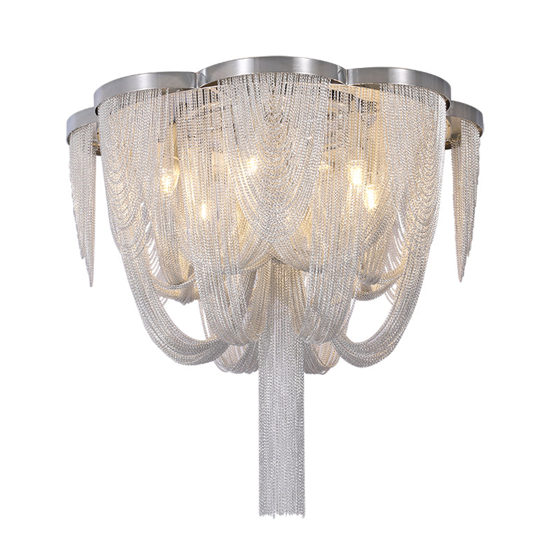 Modern Aluminum Chain Tassel Long-Tail Ceiling Light