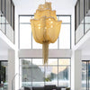 Modern Big Framework Aluminum Chain Tassel Chandelier
