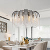 Modern Luxury Cadena Aluminum Chain Tassel Chandelier