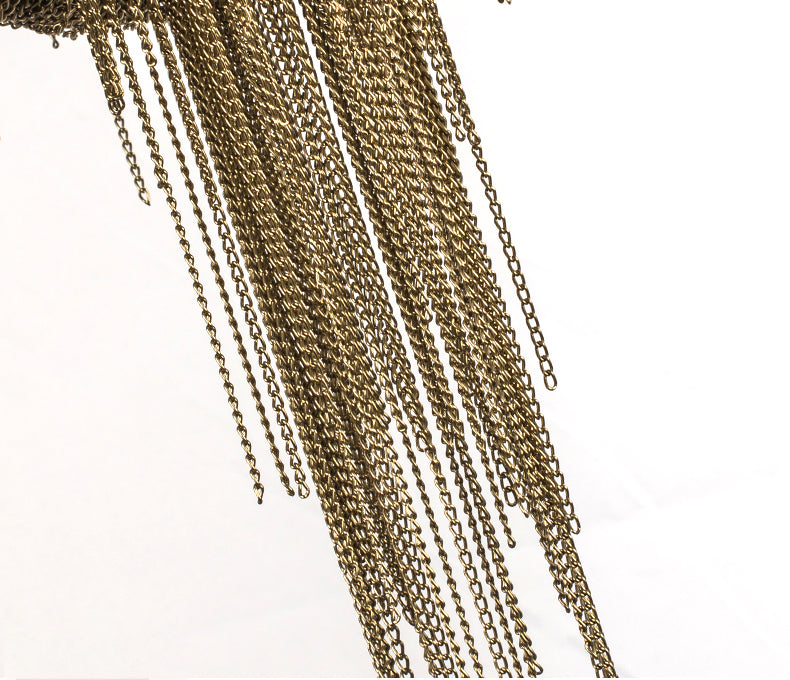 Aluminum Chain Tassel Pendant Chandelier Diameter 16" 20" 24"