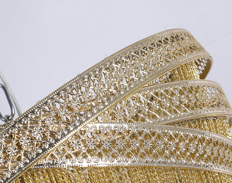 Aluminum Chain Tassel Pendant Chandelier Diameter 16" 20" 24"