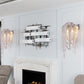 Fashionable Plated Aluminum Chain Tassel Wall Sconce Height 22.8"