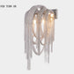 Fashionable Plated Aluminum Chain Tassel Wall Sconce Height 22.8"